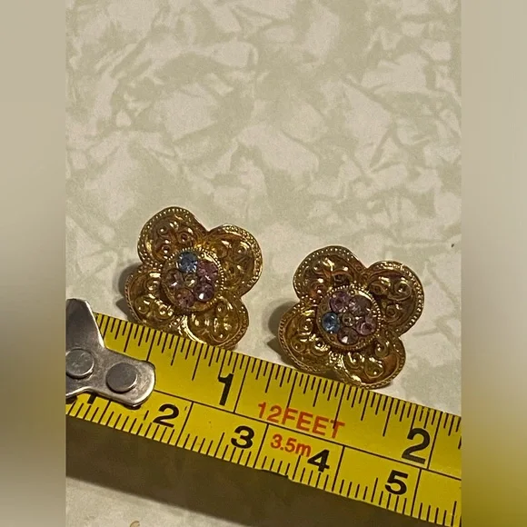 BUNDLE THIS 🦋 Costume Rhinestone Pierced Earrings #6727 - Picture 3 of 5